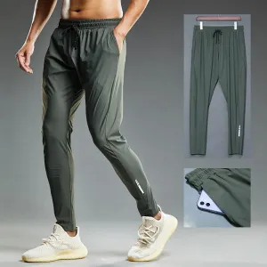 Summer Elastic Men Running Sport Pants - Jogging Sweatpants Casual Outdoor Training Gym Fitness Trousers