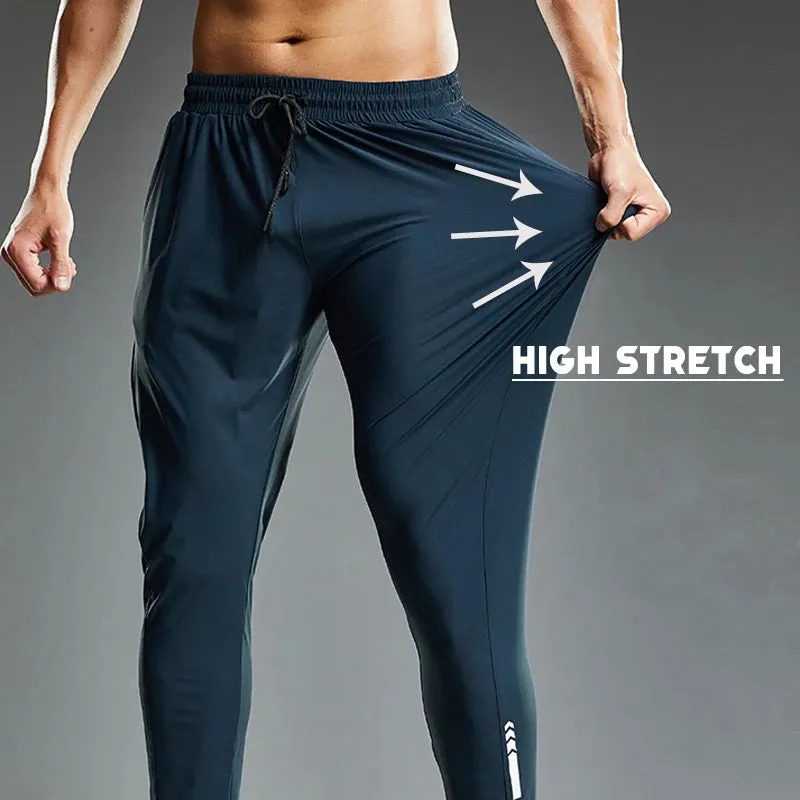 Summer Elastic Men Running Sport Pants - Jogging Sweatpants Casual Outdoor Training Gym Fitness Trousers