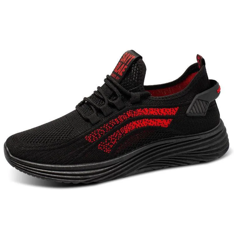 Summer Men's Shoes Fly Woven Comfortable Breathable Sports Shoes Running Shoes All-match Casual Shoes Men