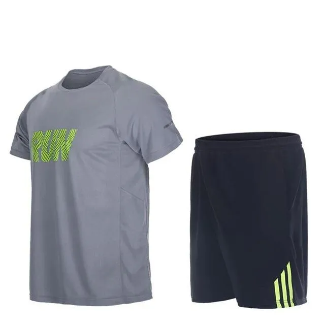 Summer Sports Suits Men's Gym Clothes Running Set Quick Dry Fitness Sportswear Basketball Workout Jogging Suits 2pcs