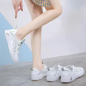 Summer Trend of Small White Shoes Mesh Thin Breathable Sneakers Women's Comfortable Shoes for Running