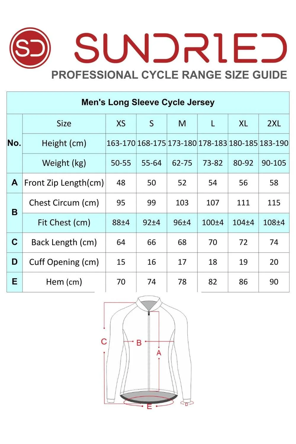 Sundried Cadence Men's Long Sleeve Cycle Jersey