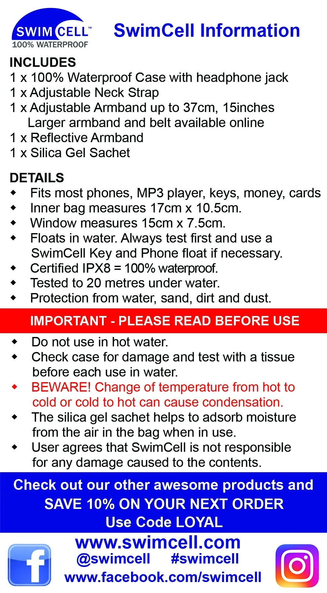 SwimCell Waterproof Phone Case With Armband