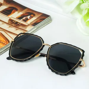Textured Rim Black Geometric Shades