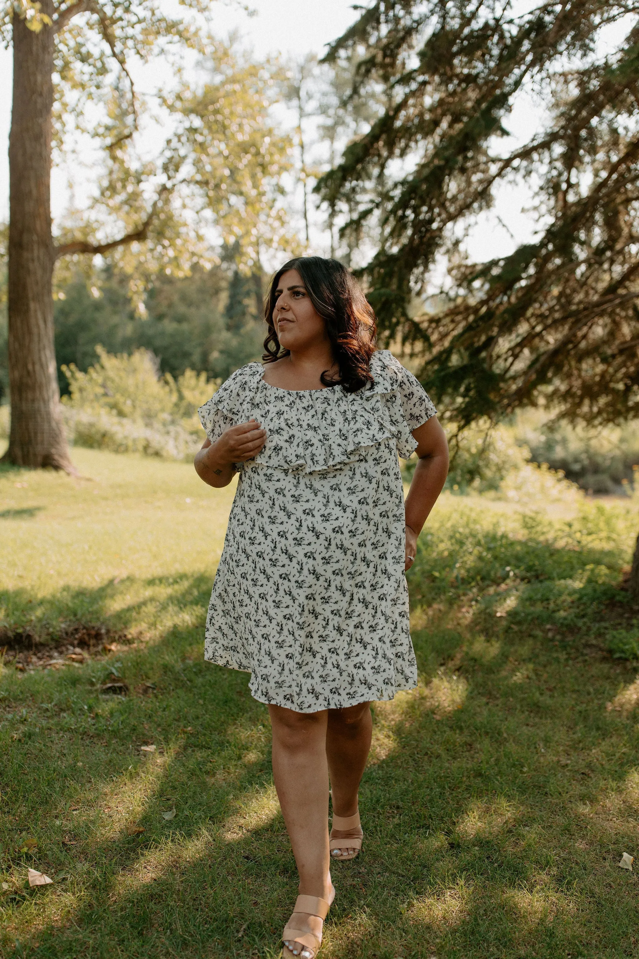 The Cordelia Off the Shoulder Mini Dress - White - PLUS