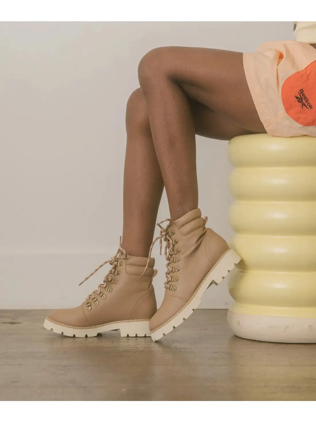 The Kinsley Latte Laced Up Bootie