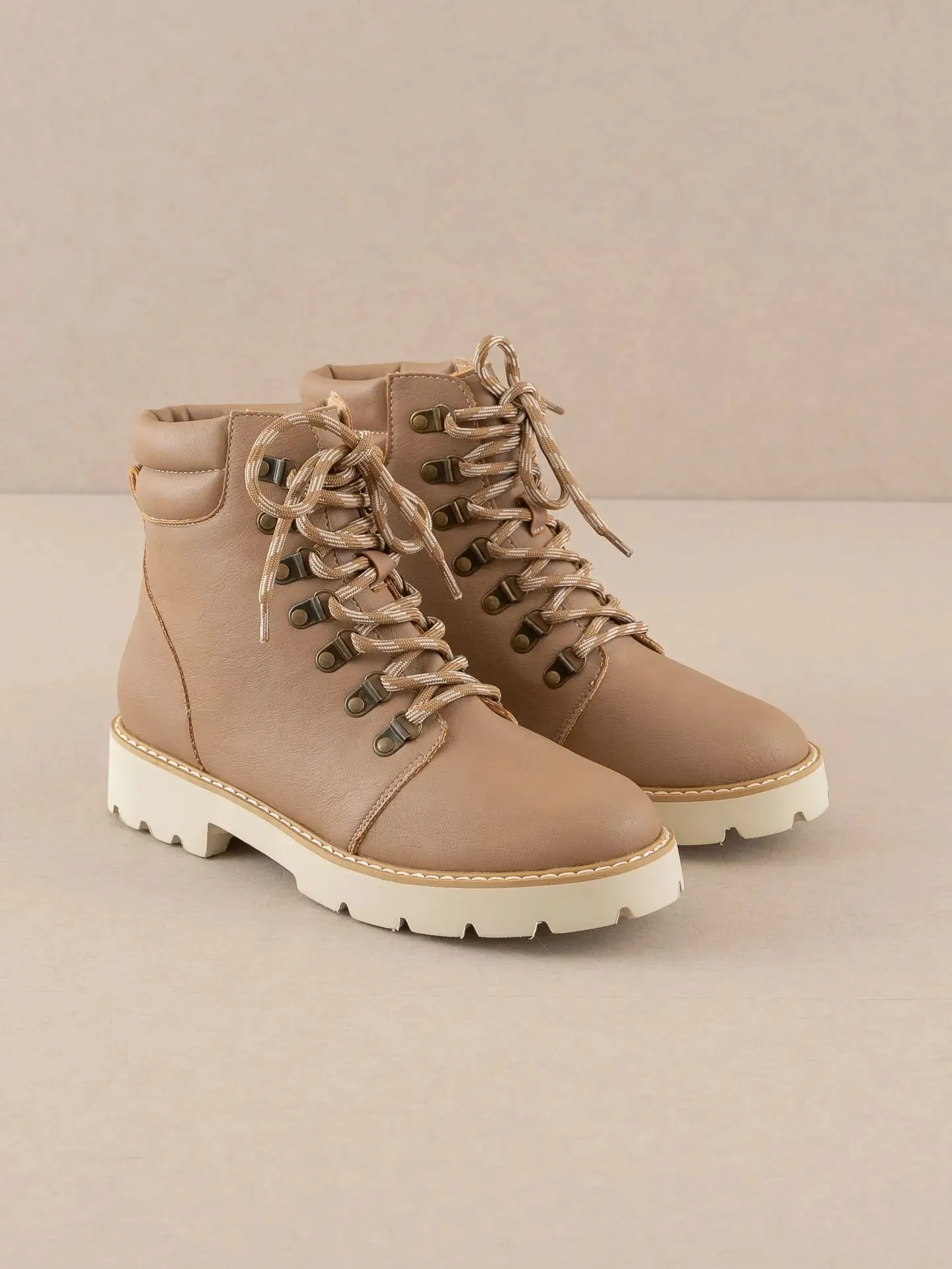 The Kinsley Latte Laced Up Bootie
