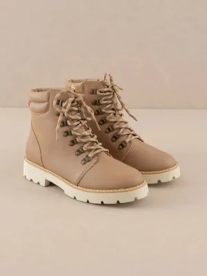 The Kinsley Latte Laced Up Bootie