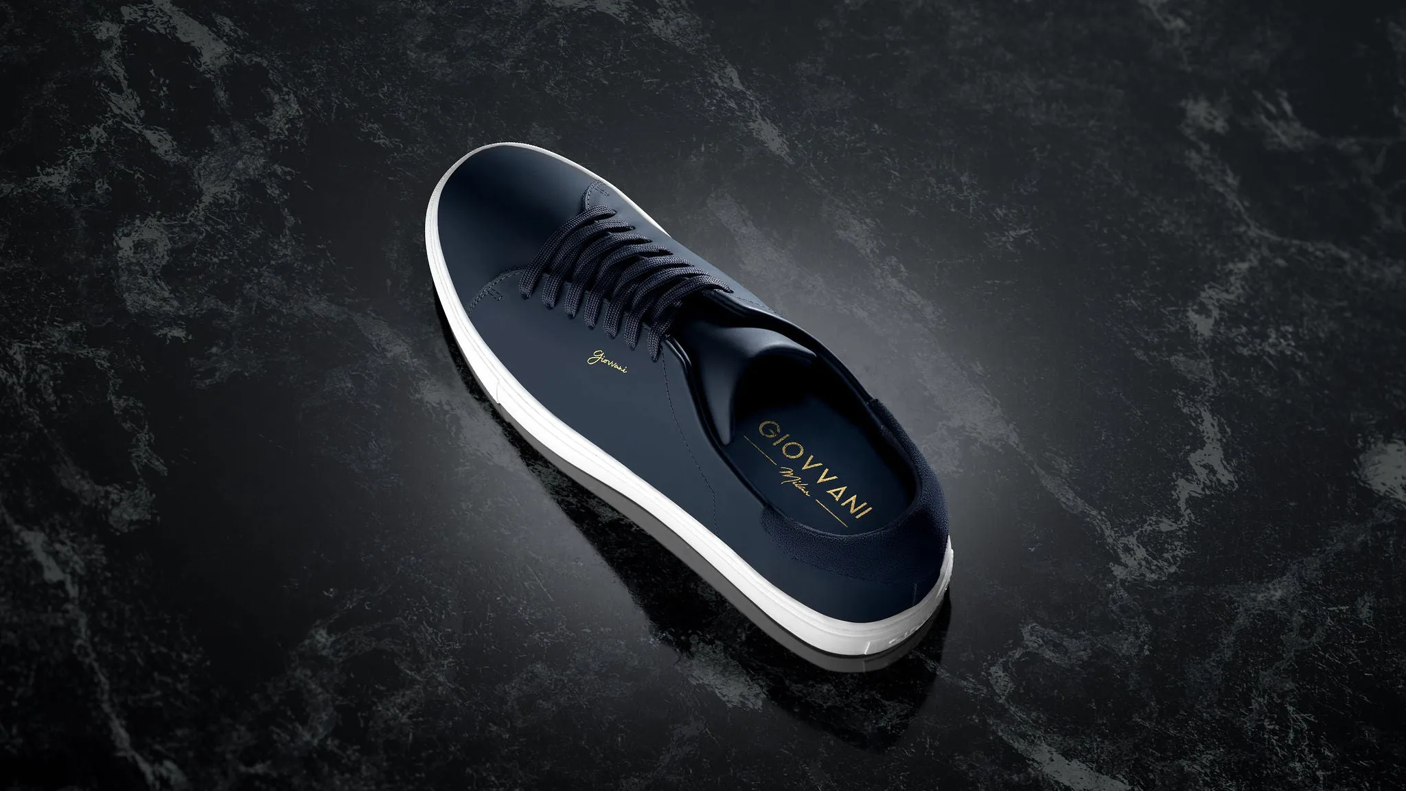 The Lorenzo - Blue Leather / White Sole