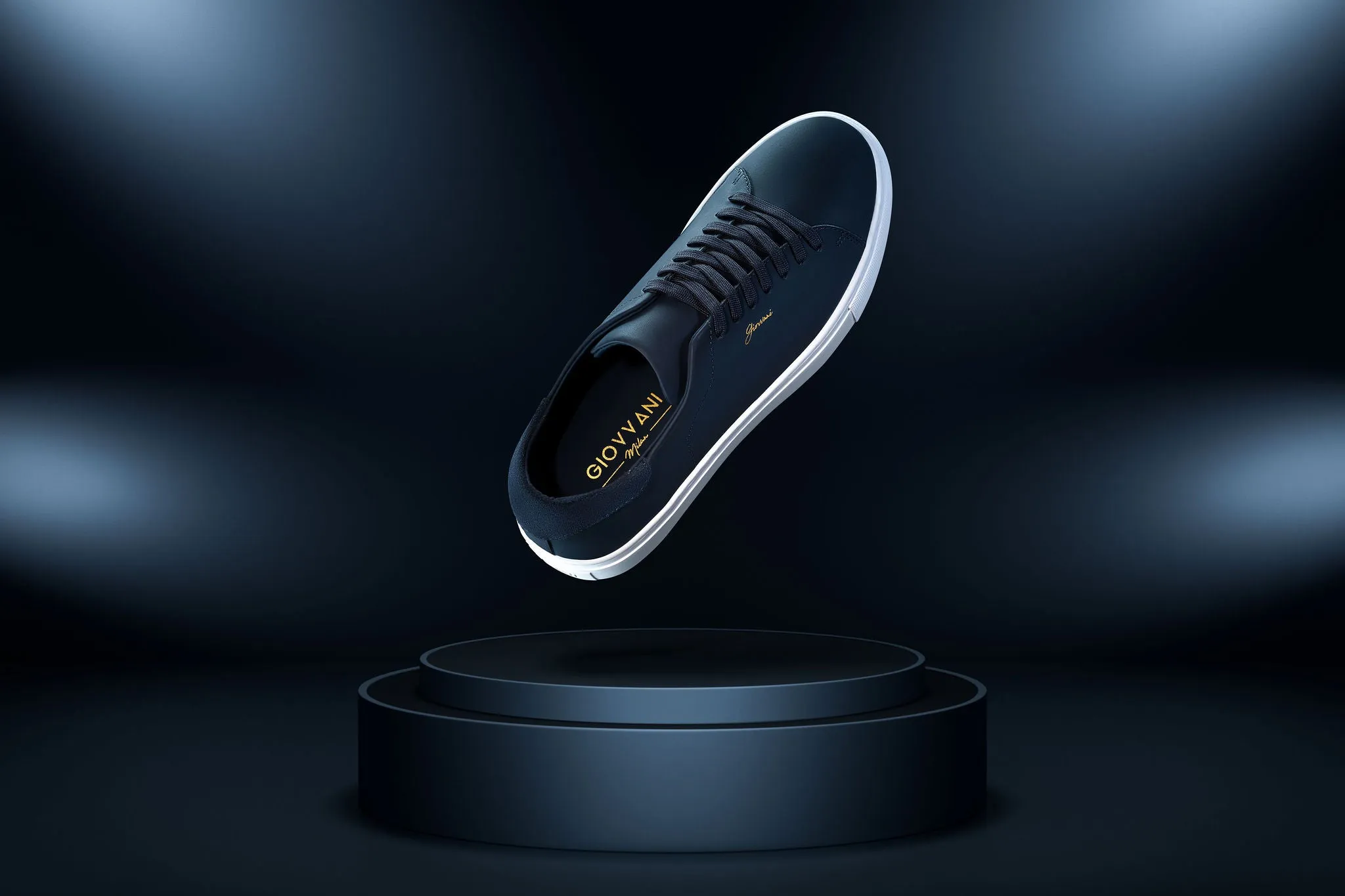 The Lorenzo - Blue Leather / White Sole