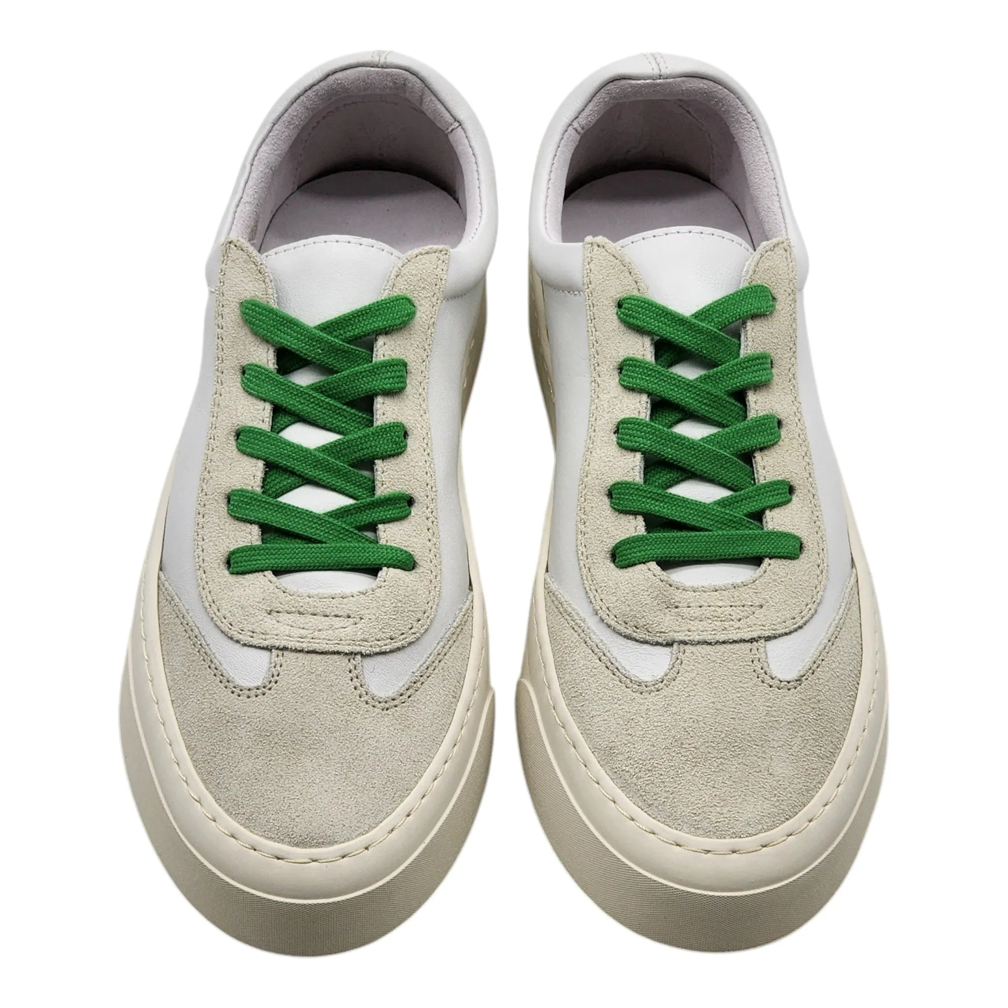 The Row Marley Suede-Paneled Sneakers - Leather – White – 38