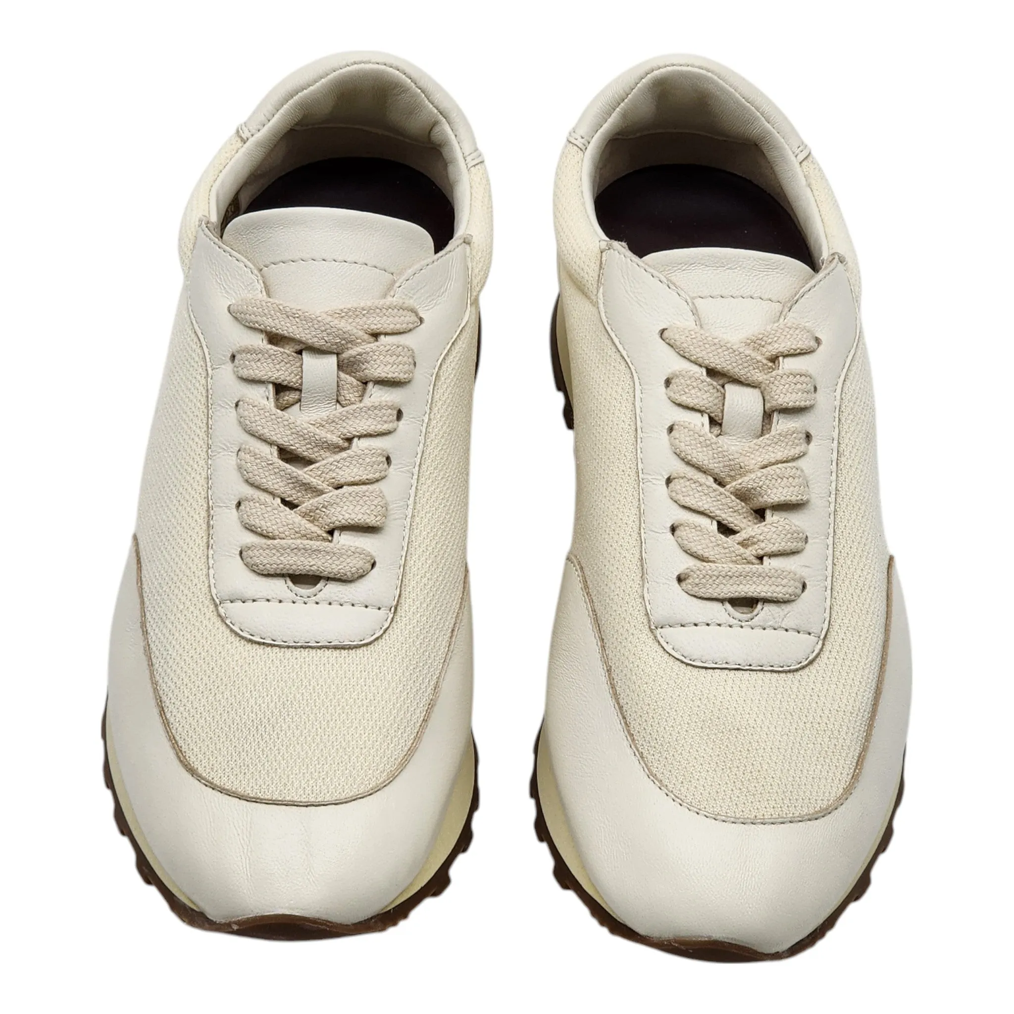 The Row Owen Runner Sneakers - Mesh and Leather - Beige 36