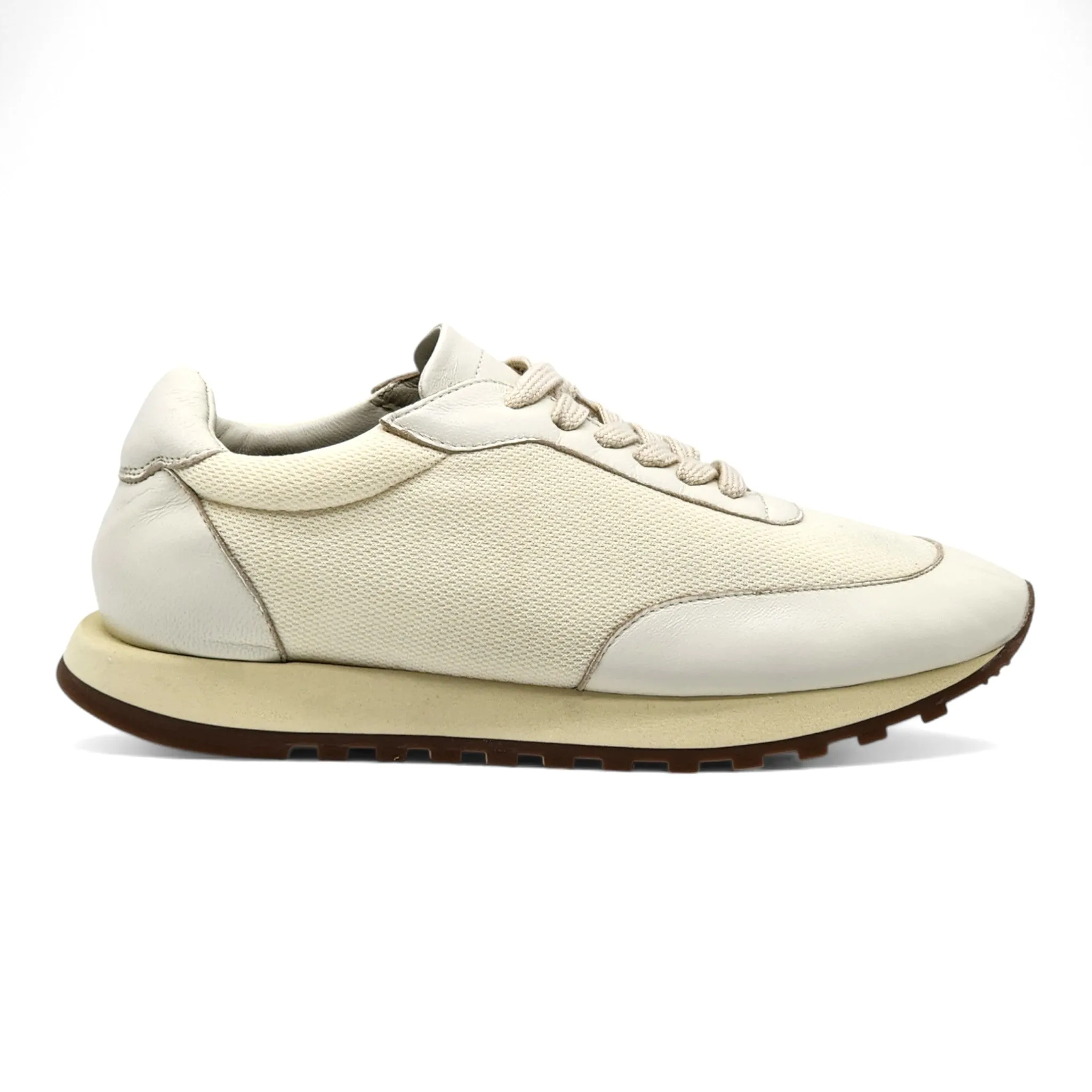 The Row Owen Runner Sneakers - Mesh and Leather - Beige 36