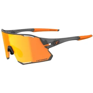 Tifosi Rail Race Sunglasses Satin Vapor With Clarion Orange And Clear Lens