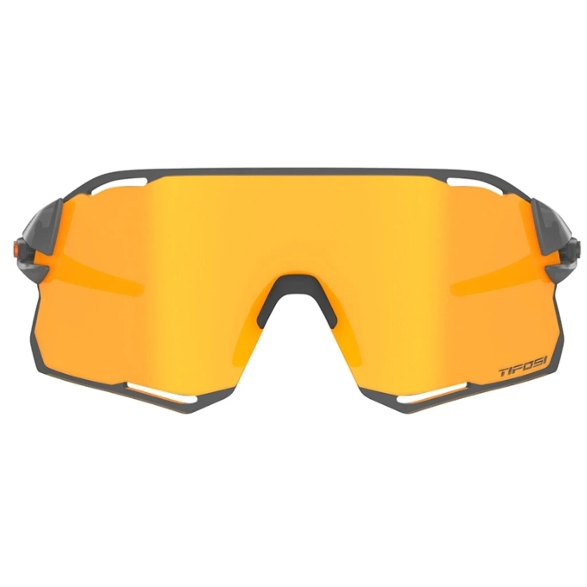 Tifosi Rail Race Sunglasses Satin Vapor With Clarion Orange And Clear Lens