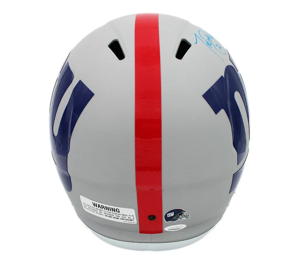 Tiki Barber Signed New York Giants Speed Full Size AMP NFL Helmet