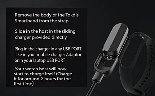Tokdis Smart Band 5.0 – Fitness Band, 1.1-inch Color Display, USB Charging, 3 Days Battery Life, Activity Tracker, Men’s and Women’s Health Tracking, Beige Strap