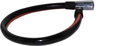 Top Team Heavy Duty, Multipurpose Use Cycle, Bike, Helmet Cable Lock with 2 Keys, Polished Finish