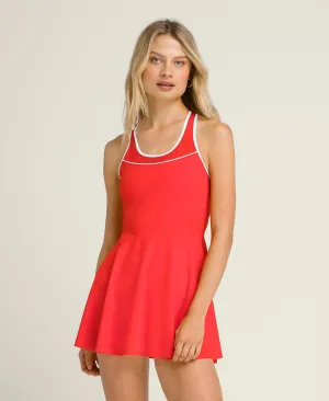Tour Perforated Dress - Infrared