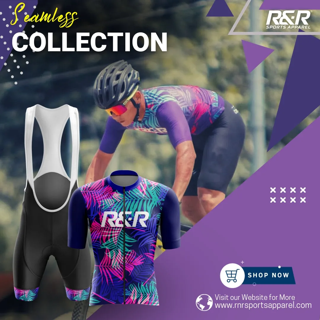 Tropical Neon Seamless Cycling Jersey