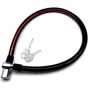 TT Heavy Duty Oil Rubbed Multipurpose Use Cycle, Bike, Helmet Cable Lock with 2 Keys, Black