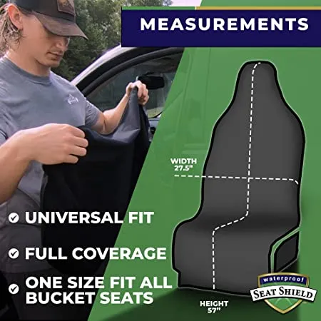 UltraSport SeatShield - Waterproof Car Seat Protector - Black