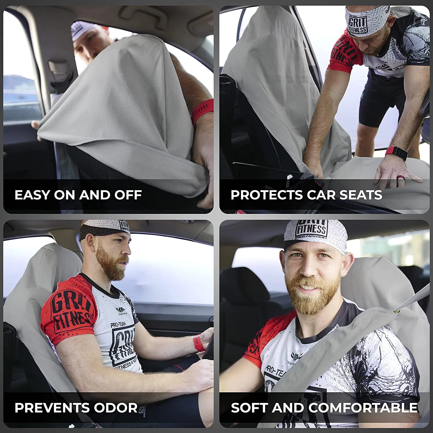 UltraSport SeatShield - Waterproof Car Seat Protector - Gray