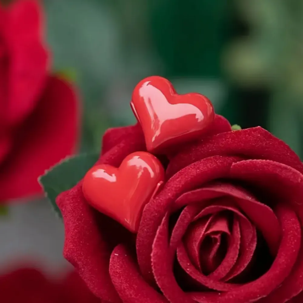 Unique RED Heart Shaped Wireless Ear bud Earphones with Charging Case