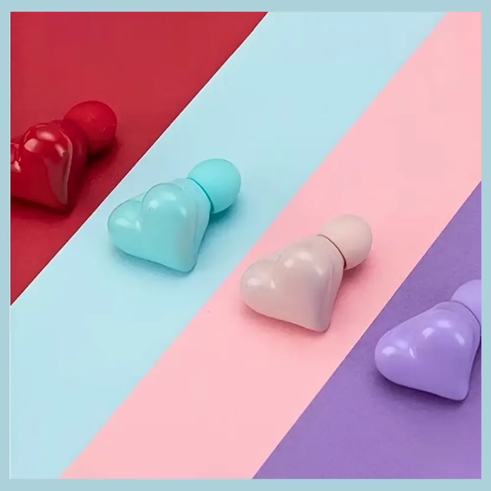 Unique RED Heart Shaped Wireless Ear bud Earphones with Charging Case