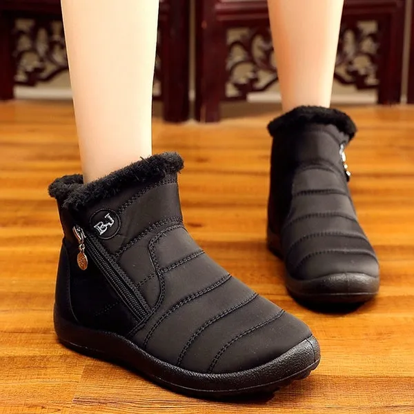 Unisex Warm Waterproof Cotton Shoes Nylon Snow Boots