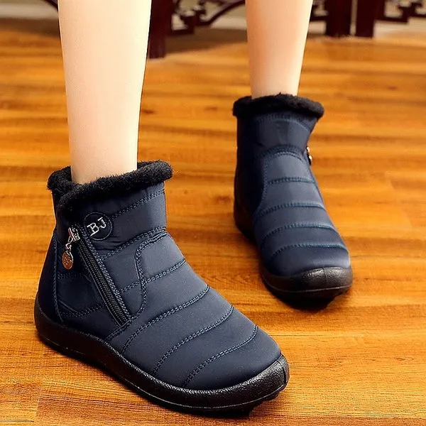 Unisex Warm Waterproof Cotton Shoes Nylon Snow Boots