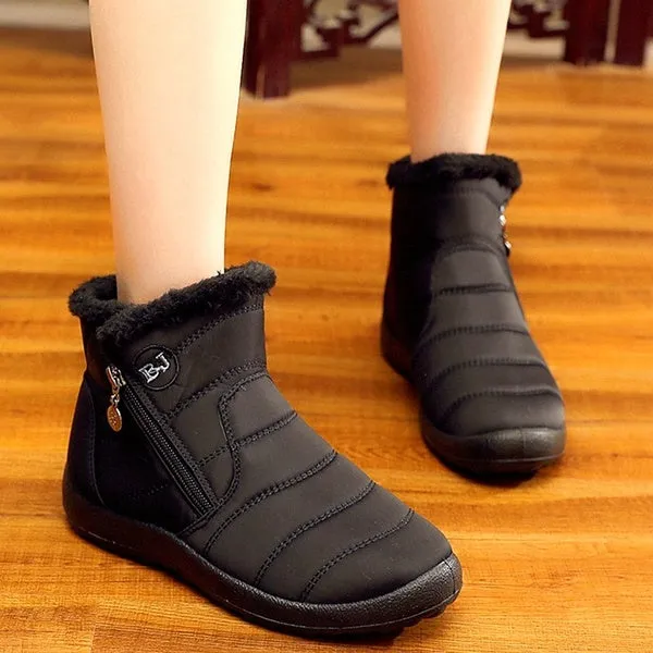 Unisex Warm Waterproof Cotton Shoes Nylon Snow Boots