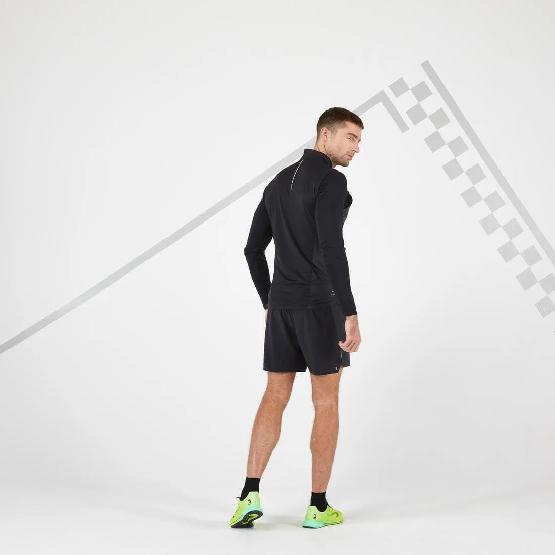 Veste coupe vent sans manche de running homme - KIPRUN Run 900 noire