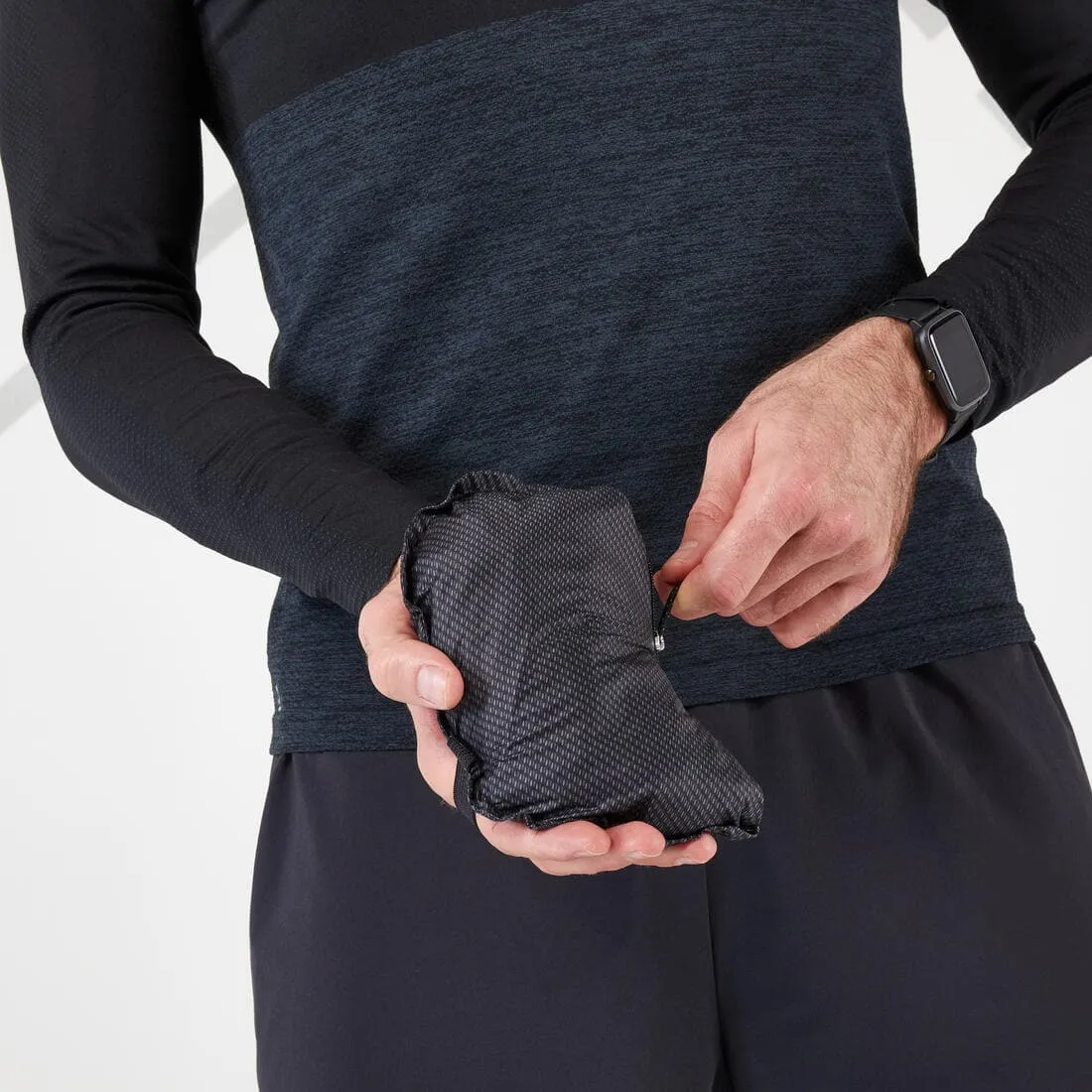 Veste coupe vent sans manche de running homme - KIPRUN Run 900 noire