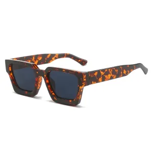 Vintage Square Candy Color Sunglasses – UV400 Gradient Designer Shades