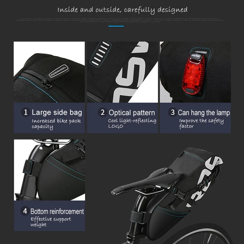 Waterproof Bicycle Seat Pack Saddle Bag 10L