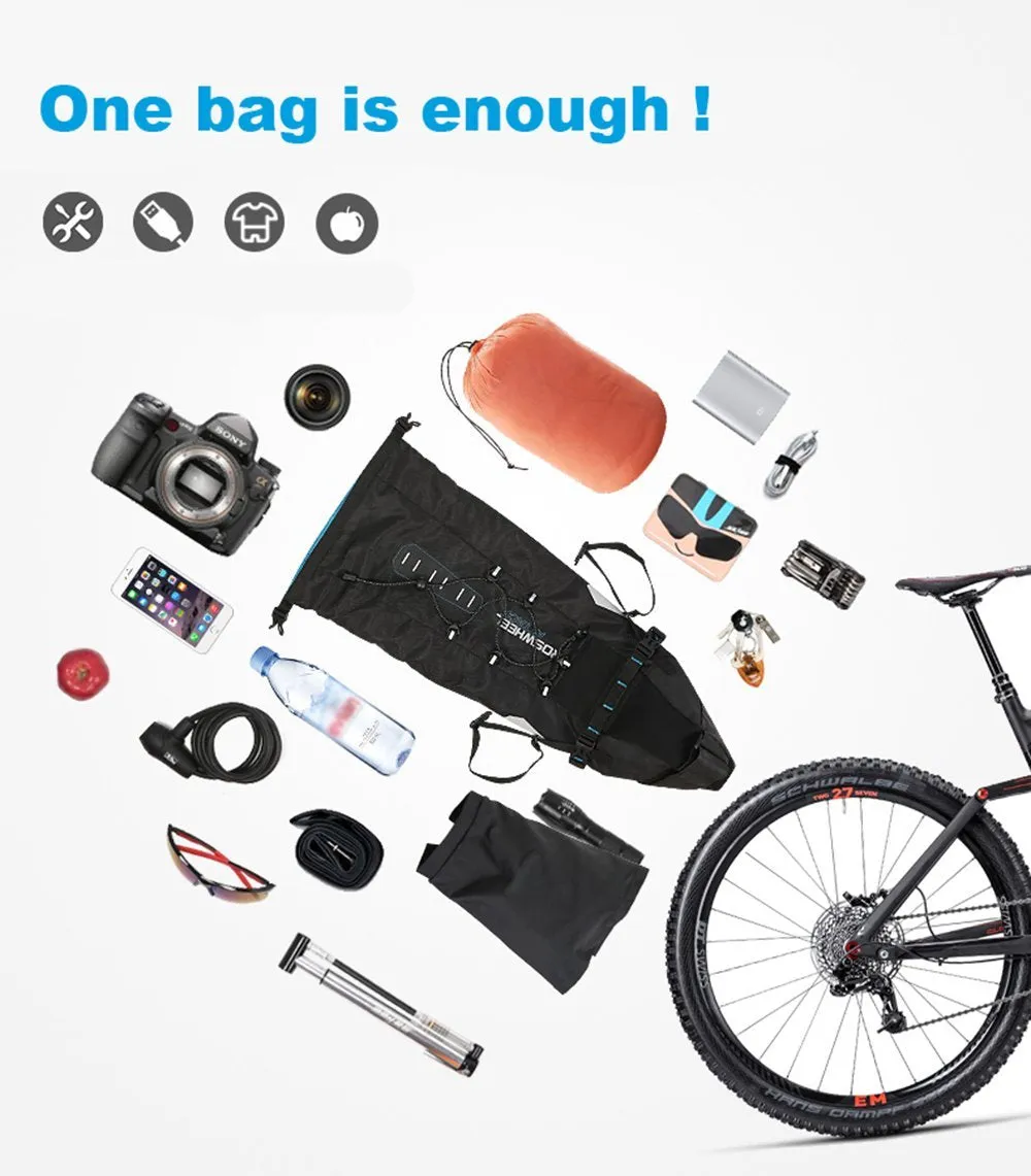 Waterproof Bicycle Seat Pack Saddle Bag 10L