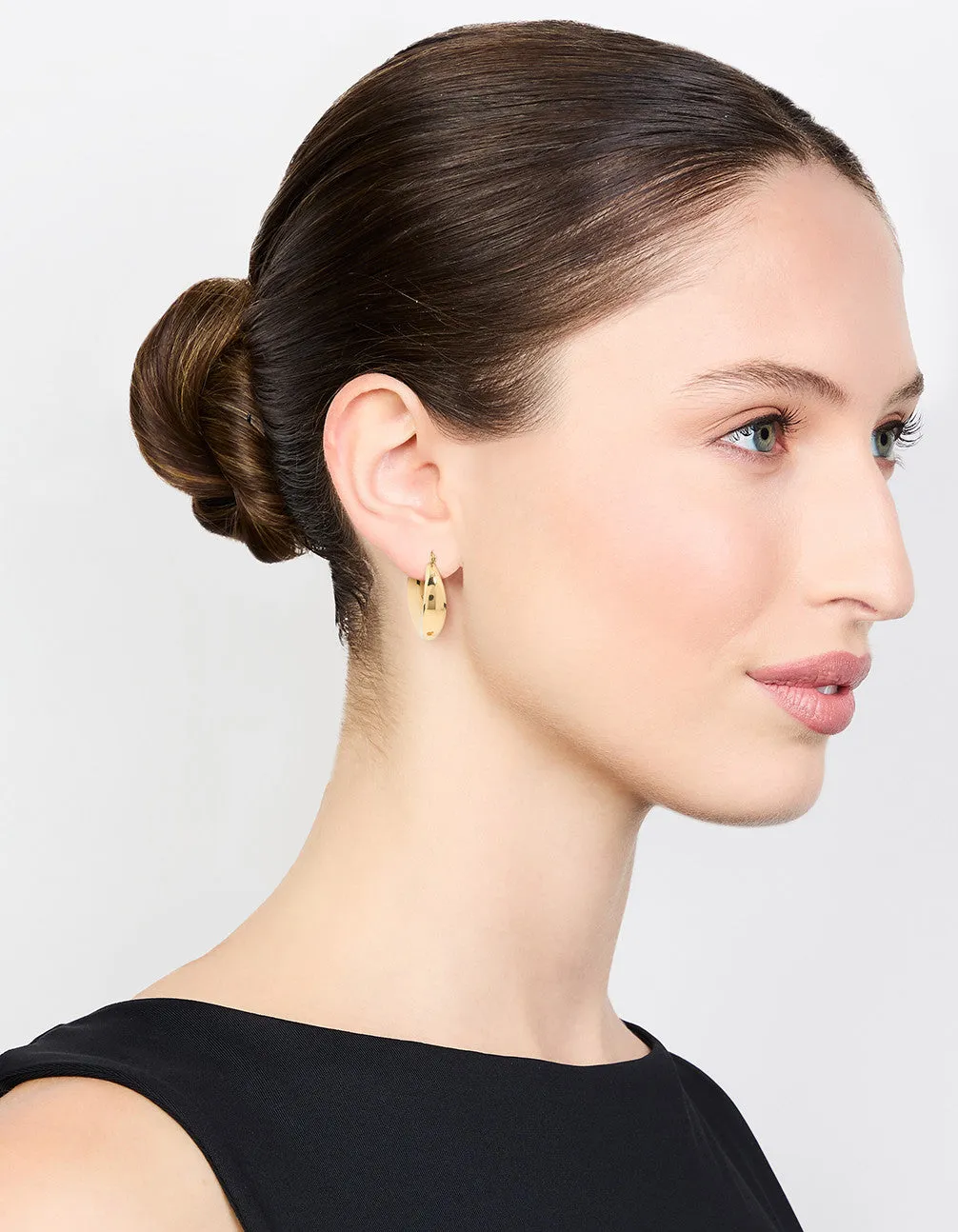 Waterproof Gold Plated Stainless Steel Large Hoop Earrings