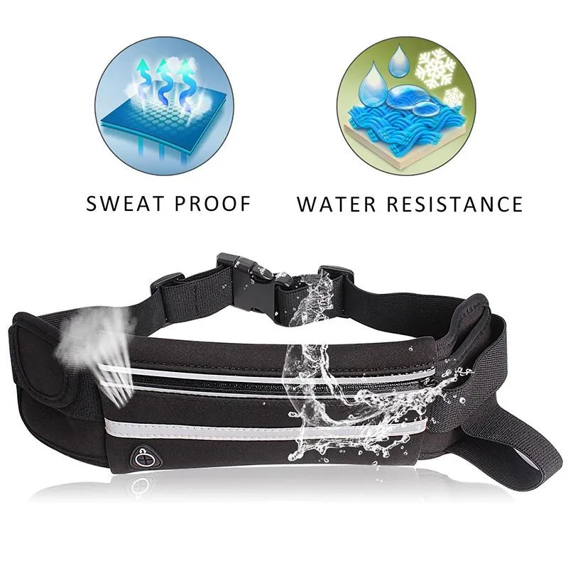 Waterproof Running Waist Belt Bag With Pouch For Phone