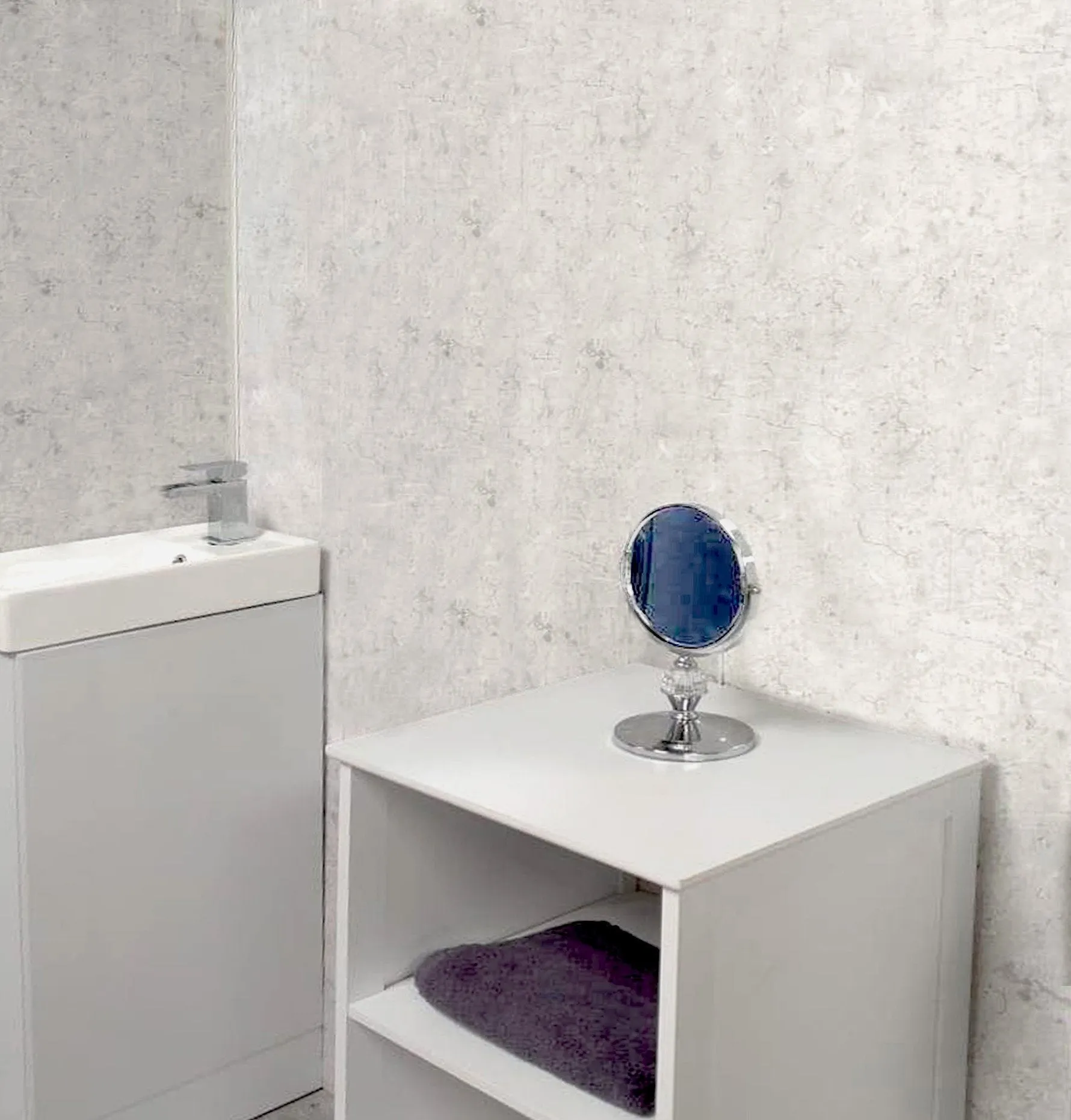 White Alabaster Marble Bathroom Cladding 10mm Shower Wall Panels