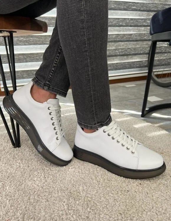 White High Top Leather Sneakers