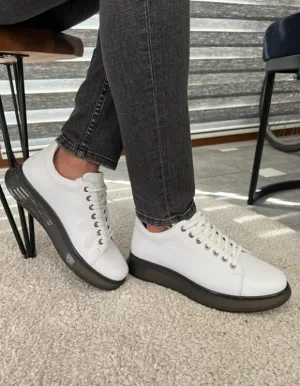 White High Top Leather Sneakers