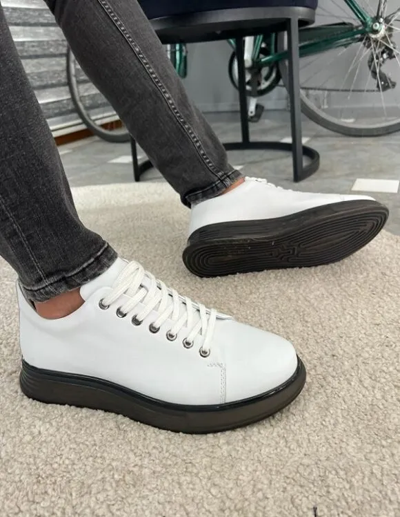 White High Top Leather Sneakers