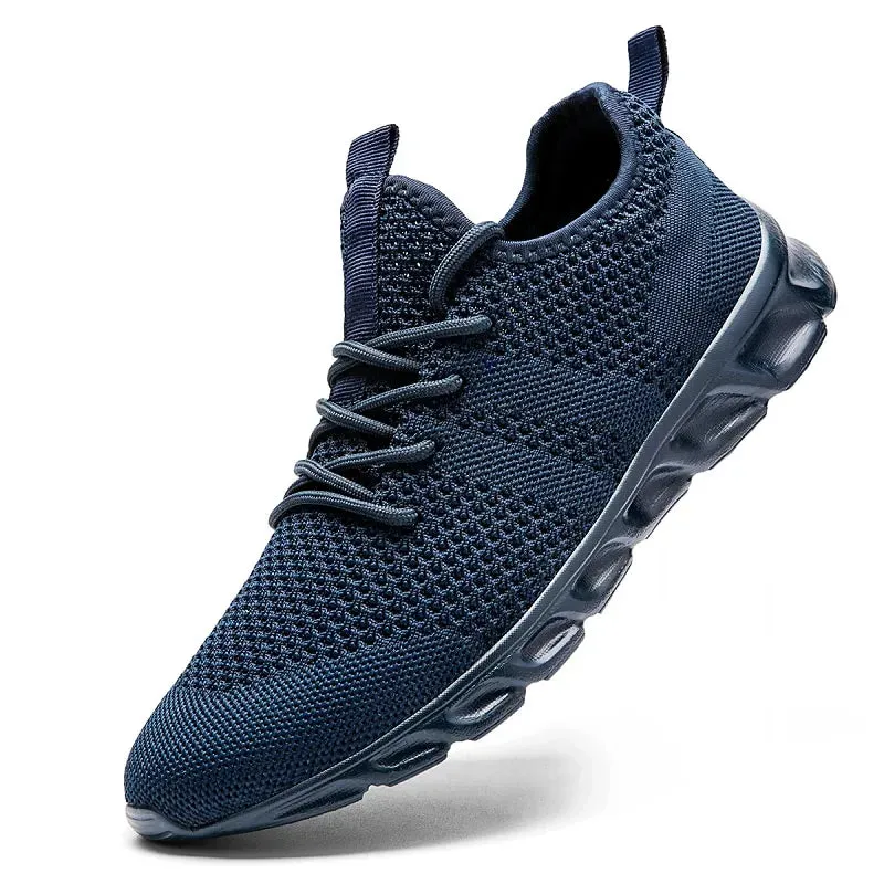 White Outdoor Breathable Mesh Black Running Shoes