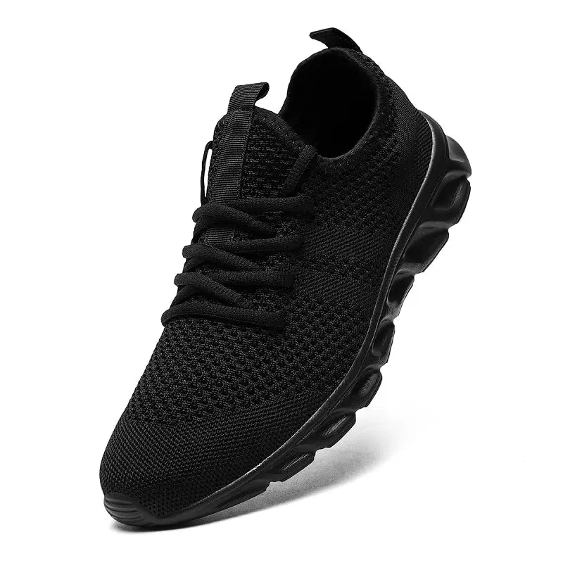 White Outdoor Breathable Mesh Black Running Shoes