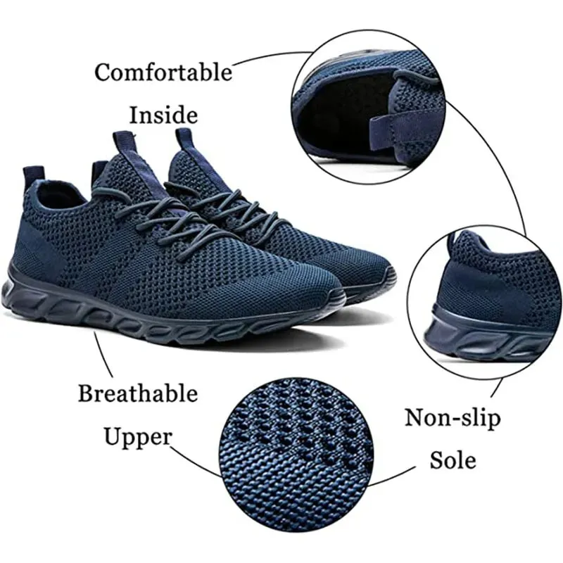 White Outdoor Breathable Mesh Black Running Shoes