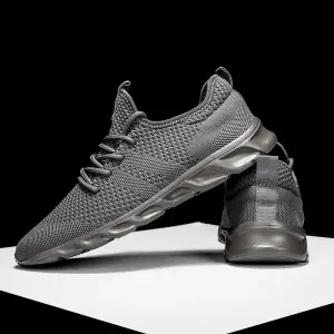 White Outdoor Breathable Mesh Black Running Shoes