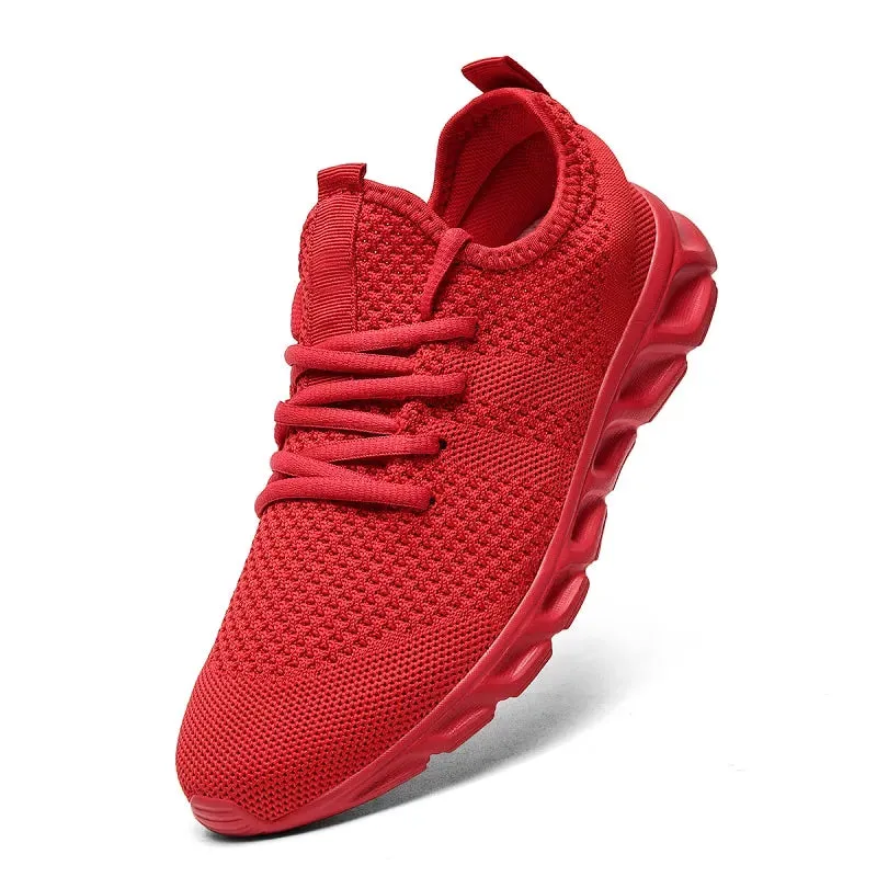 White Outdoor Breathable Mesh Black Running Shoes