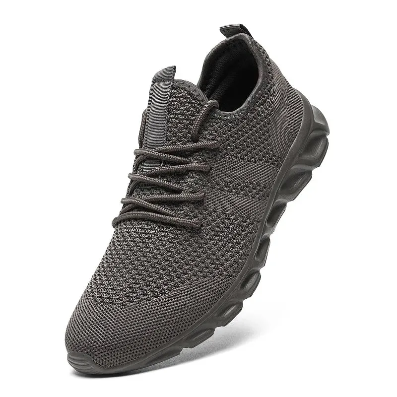 White Outdoor Breathable Mesh Black Running Shoes