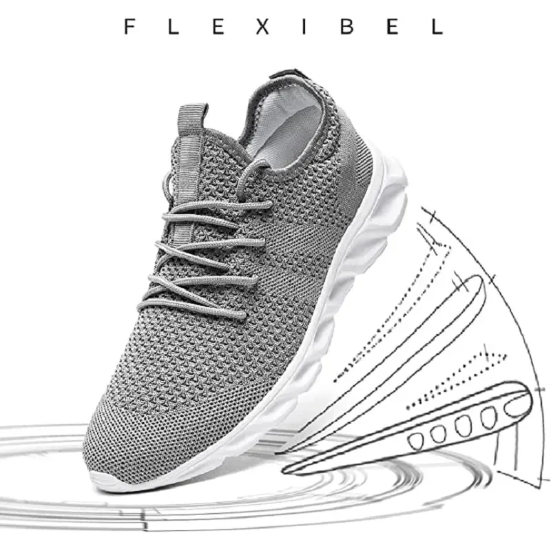 White Outdoor Breathable Mesh Black Running Shoes